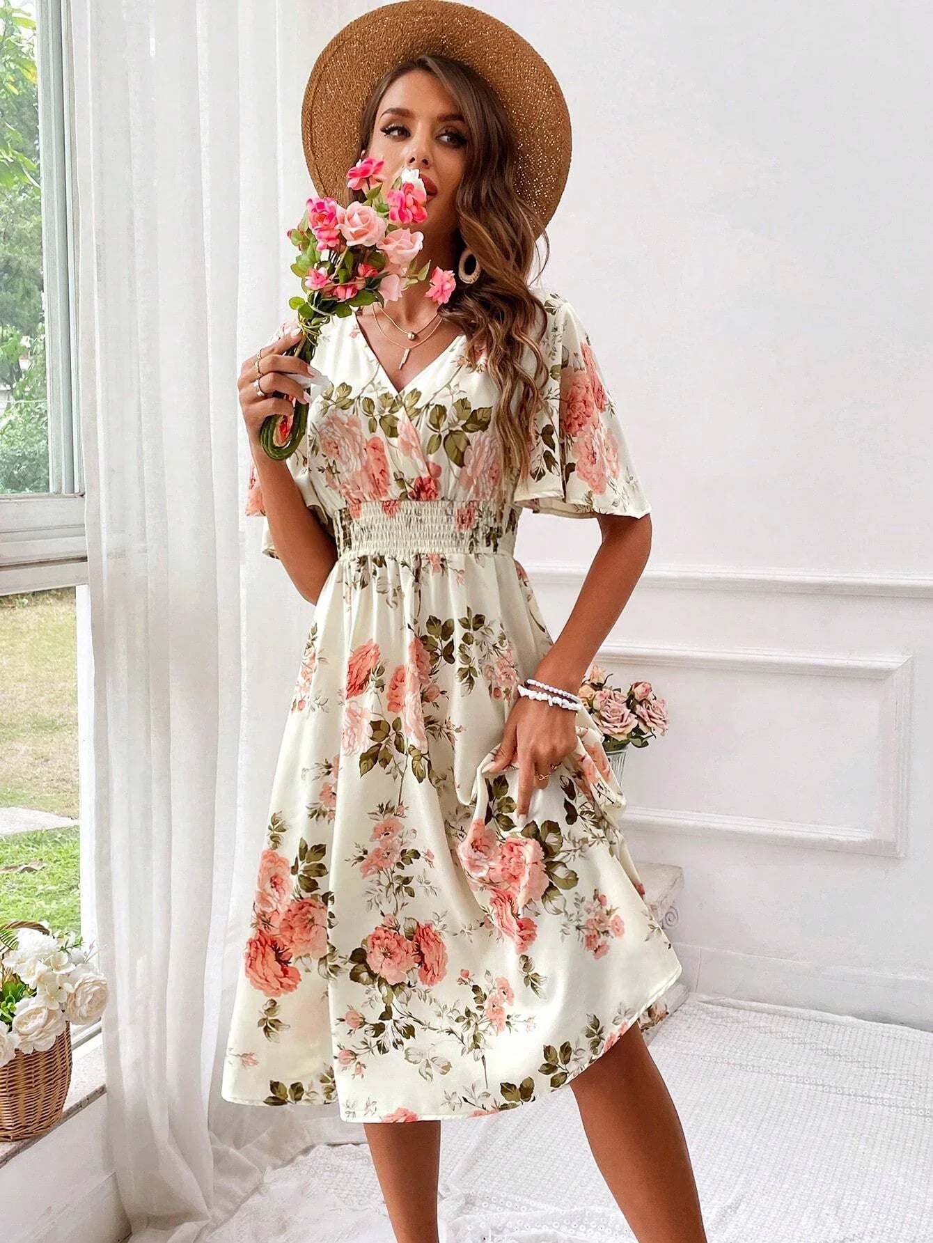 Kerensa | Robe Midi Fleurie