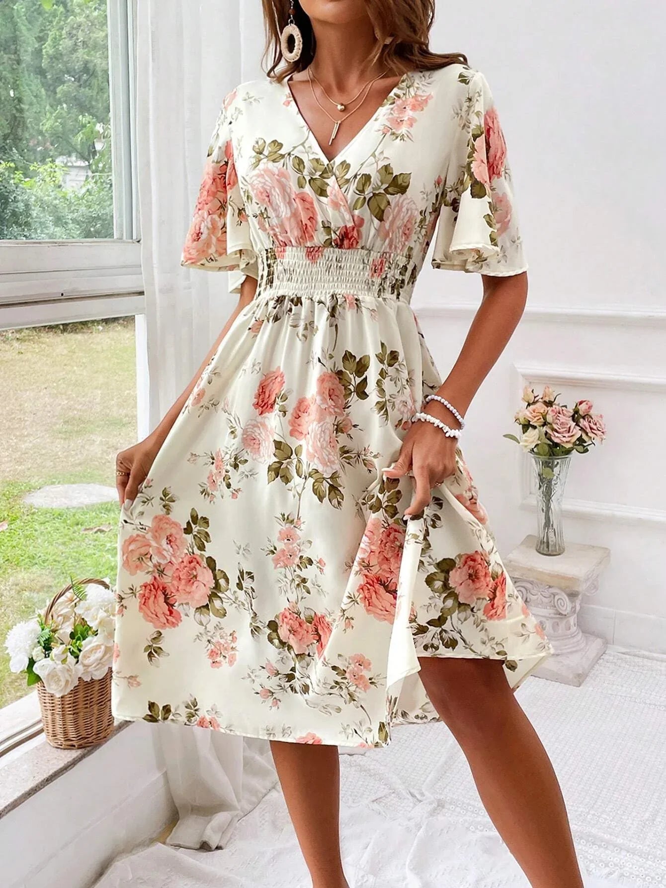 Kerensa | Robe Midi Fleurie