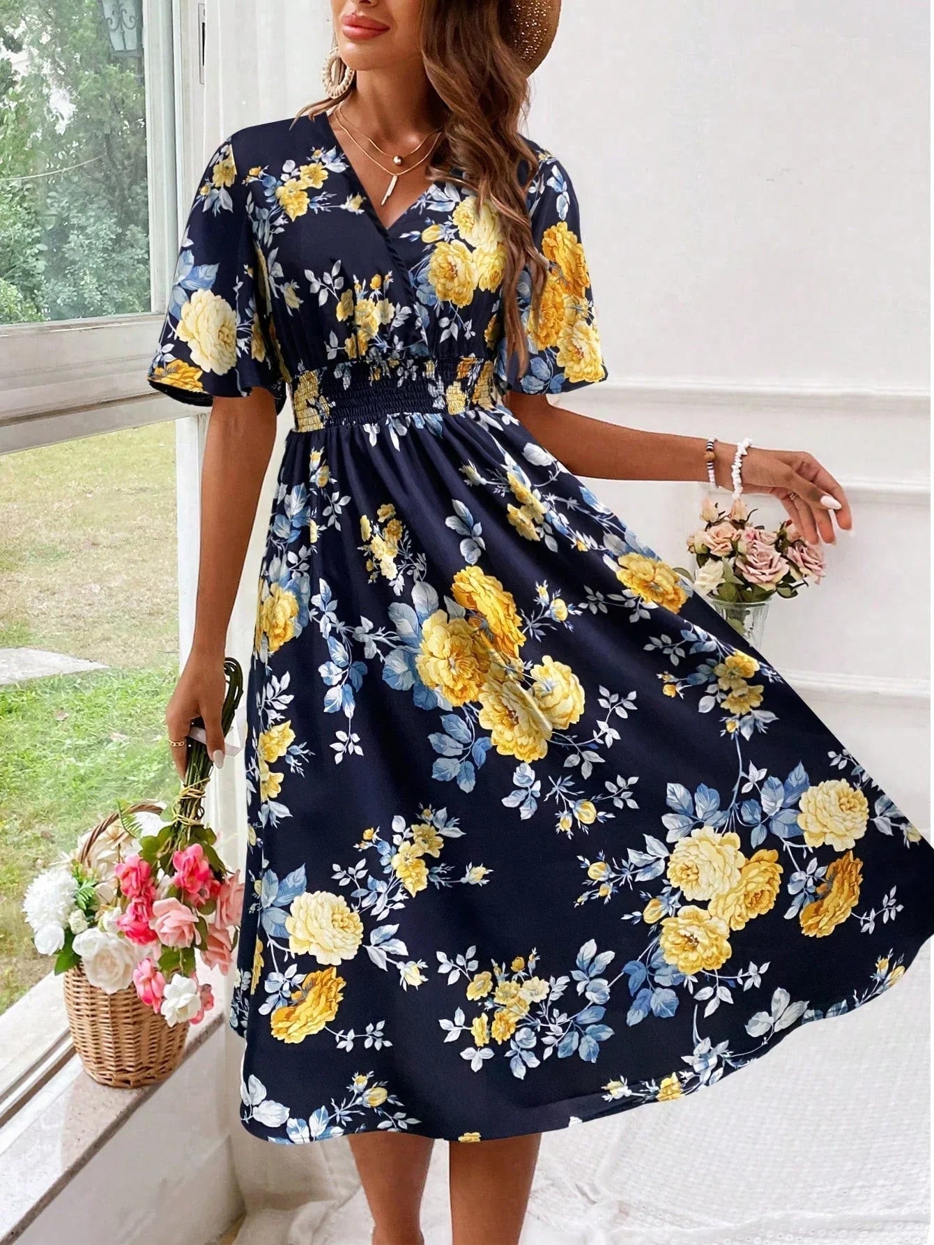 Kerensa | Robe Midi Fleurie