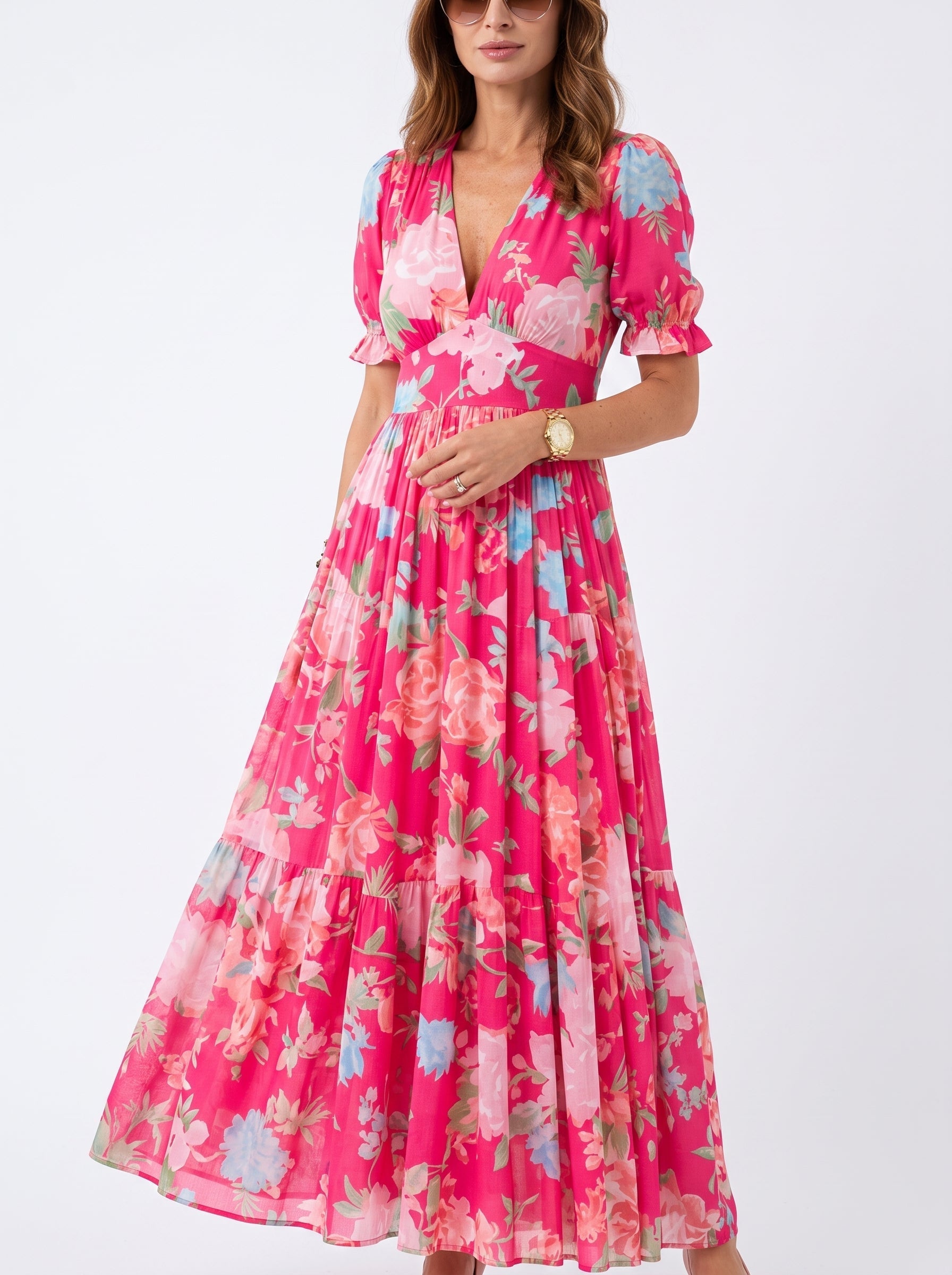 Robe midi fleurie SOLVANE