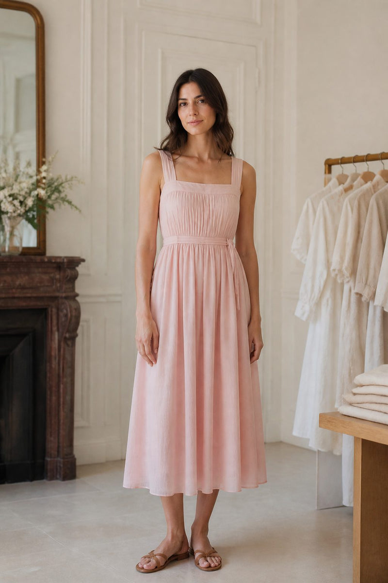 Ione — robe midi fleurie