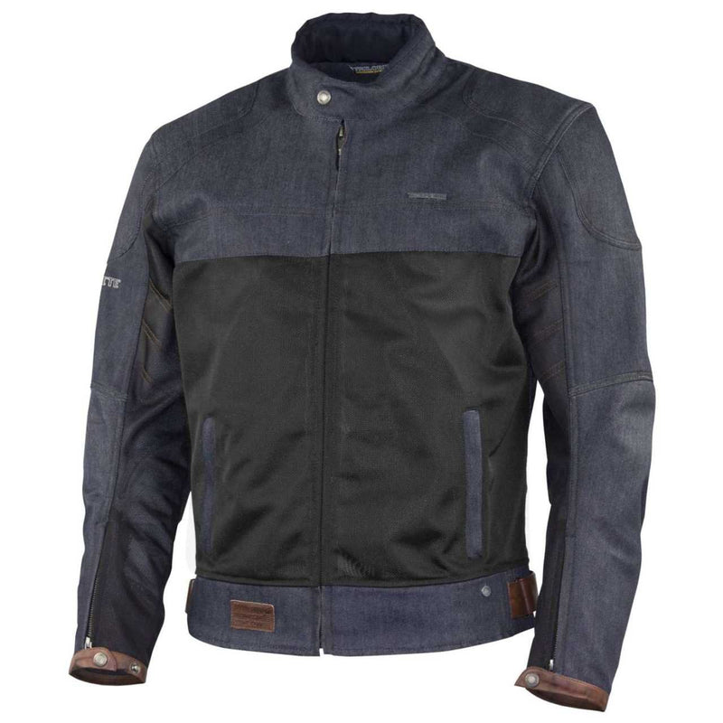 Trilobite Airtech Veste moto homme bleu/noir – Renfort Kevlar®, protections CE, ventilation Air-Mesh
