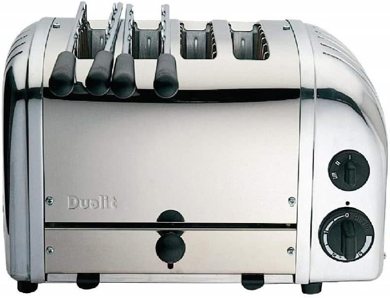 Dualit Grille-pain combiné 42174 en acier inoxydable, 4 fentes, 2,2 kW/230 V, 80 tranches par heure, L139 1